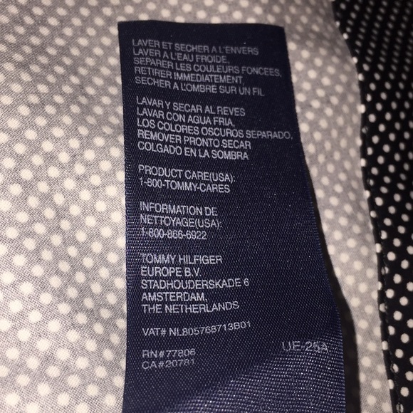 Tommy Hilfiger Black White Polka Dot Summer Dress Size 2 - Picture 11 of 12